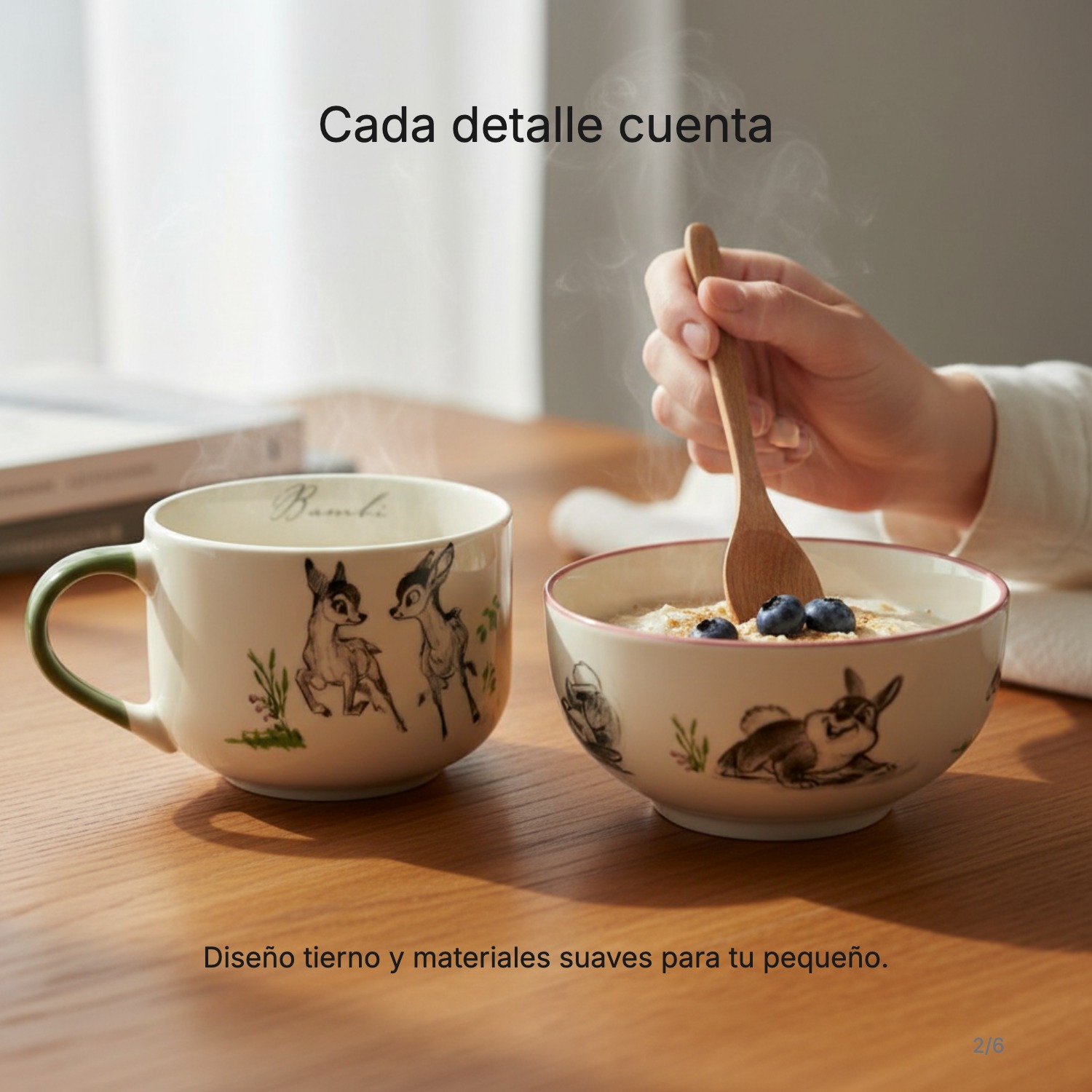 Set tazón 520 ml + Bowl 650 ml Bambi Disney home